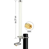 DeLOCK 12433 antenna di rete Antenna omnidirezionale SMA 6,5 dBi 6,5 dBi, 50 Ω, 360°, 60°, Antenna omnidirezionale, SMA