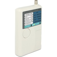 DeLOCK 86106 tester per cavo di rete Bianco, Tester per cavi bianco, 9 V, 85 x 160 x 27 mm