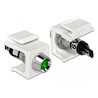 DeLOCK 86448 cavo di collegamento Keystone LED Nero, Verde, Acciaio inossidabile, Bianco, Modulo di Keystone bianco, Keystone LED, Nero, Verde, Acciaio inossidabile, Bianco, 6 DC, 3 A, 16,3 mm, 29 mm