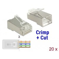 DeLOCK 86454 cavo di collegamento RJ-45 Trasparente, Spina trasparente, RJ-45, Trasparente, Policarbonato, Cat6, U/FTP (STP), Oro