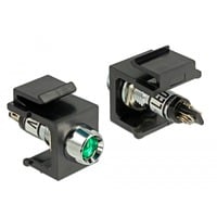 DeLOCK 86456 cavo di collegamento Keystone LED Nero, Verde, Acciaio inossidabile, Modulo di Keystone Nero, Keystone LED, Nero, Verde, Acciaio inossidabile, 6 DC, 3 A, 16,3 mm, 29 mm