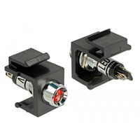 DeLOCK 86459 cavo di collegamento Keystone LED Nero, Rosso, Acciaio inossidabile, Modulo di Keystone Nero, Keystone LED, Nero, Rosso, Acciaio inossidabile, 6 DC, 3 A, 16,3 mm, 29 mm
