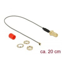 DeLOCK HF Antennenkabel RP-SMA BU zum Einbau, 89831, Cavo dell'antenna grigio/Oro, 89831