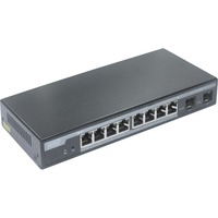 Digitus Commutatore di rete gestita L2 Gigabit a 8 porte PoE + 2 SFP, Interruttore Gestito, L2, Gigabit Ethernet (10/100/1000), Supporto Power over Ethernet (PoE)