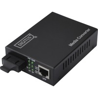 Digitus Convertitore Media Gigabit Ethernet , RJ45 / SC Nero, RJ45 / SC, 1000 Mbit/s, 1000Base-TX, 100Base-TX, 1000Base-LX, IEEE 802.3, IEEE 802.3u, IEEE 802.3z, Gigabit Ethernet, 10,100,1000 Mbit/s