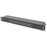 Digitus Pannello Patch Classe E, CAT 6, Patch Panel Nero, CAT 6, IEEE 802.3af, IEEE 802.3at, RJ-45, Oro, 26/22, 30 N, Nero