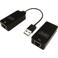 Digitus Prolunga USB, USB 2.0, Hub USB Nero, USB 2.0, 200 mm, 105 mm, 220 mm, 37 mm, 5 - 45 °C, 0 - 45 °C