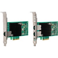 Intel® X550T2 scheda di rete e adattatore Interno Ethernet 10000 Mbit/s Interno, Cablato, PCI Express, Ethernet, 10000 Mbit/s, Verde, Argento, Vendita al dettaglio