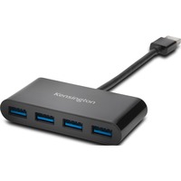 Kensington Hub a 4 porte USB 3.0 UH4000 - Nero, Hub USB Nero, USB 3.2 Gen 1 (3.1 Gen 1) Type-A, USB 3.2 Gen 1 (3.1 Gen 1) Type-A, 5000 Mbit/s, Nero, Windows 7, Windows 8, Windows 8.1, Windows Vista, Windows XP, Mac OS X 10.6 Snow Leopard