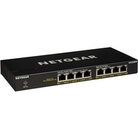 Netgear GS308PP Non gestito Gigabit Ethernet (10/100/1000) Supporto Power over Ethernet (PoE) Nero, Interruttore Non gestito, Gigabit Ethernet (10/100/1000), Full duplex, Supporto Power over Ethernet (PoE), Montaggio rack, Montabile a parete