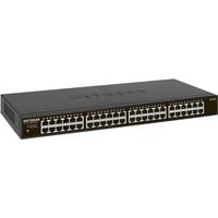 Netgear GS348 Non gestito Gigabit Ethernet (10/100/1000) 1U Nero, Interruttore Non gestito, Gigabit Ethernet (10/100/1000), Montaggio rack, 1U