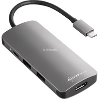 USB 3.0 Type C Multiport Adapter USB 3.2 Gen 1 (3.1 Gen 1) Type-C 5000 Mbit/s Grigio