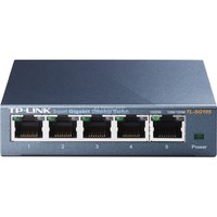 TP-Link TL-SG105 Non gestito Gigabit Ethernet (10/100/1000) Nero grigio, Non gestito, Gigabit Ethernet (10/100/1000), Full duplex