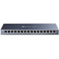 TP-Link TL-SG116 Non gestito Gigabit Ethernet (10/100/1000) Nero, Interruttore Non gestito, Gigabit Ethernet (10/100/1000), Full duplex