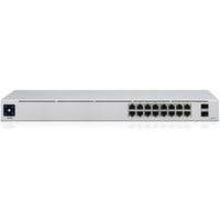 Ubiquiti UniFi 16-Port PoE Gestito L2/L3 Gigabit Ethernet (10/100/1000) Supporto Power over Ethernet (PoE) 1U Argento, Interruttore grigio, Gestito, L2/L3, Gigabit Ethernet (10/100/1000), Supporto Power over Ethernet (PoE), Montaggio rack, 1U