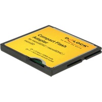 DeLOCK 61795 scheda di interfaccia e adattatore, Lettore di schede Nero/Giallo, CompactFlash, 36,4 mm, 42,8 mm, 3,3 mm