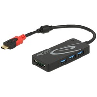 DeLOCK HUB USB 3.0 USB Type-C > 3 Port extern USB 3.2 Gen 1 (3.1 Gen 1) Type-C 5000 Mbit/s Nero Nero, USB 3.2 Gen 1 (3.1 Gen 1) Type-C, USB 3.2 Gen 1 (3.1 Gen 1) Type-A, MMC, MMC Mobile, MMCmicro, MicroSD (TransFlash), MicroSDHC, MicroSDXC, MiniSD, MiniSDHC, RS-MMC,..., 5000 Mbit/s, Nero, 5 V