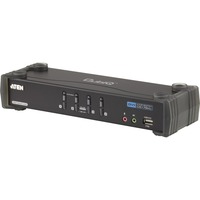 ATEN Switch KVMP™ Dual Link/audio USB DVI a 4 porte Nero, 2560 x 1600 Pixel, WQXGA, 5,91 W, Nero