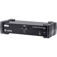 ATEN Switch USB 3.0 4K HDMI KVMP™ a 2 porte con Modalità mixer audio 4096 x 2160 Pixel, 4K Ultra HD, 1,78 W, Nero