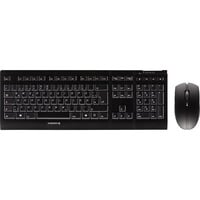 CHERRY B.UNLIMITED 3.0 tastiera Mouse incluso RF Wireless Tedesco Nero, Set desktop Nero, Full-size (100%), Wireless, RF Wireless, Interruttore a chiave meccanica, Nero, Mouse incluso