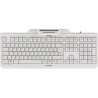 CHERRY KC 1000 SC tastiera USB QWERTZ Tedesco Grigio bianco, Full-size (100%), Cablato, USB, QWERTZ, Grigio
