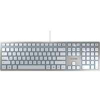 CHERRY KC 6000 SLIM FOR MAC tastiera Ufficio USB QWERTY Inglese US Argento argento/Bianco, Full-size (100%), Cablato, USB, QWERTY, Argento