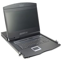 Digitus Console modulare con TFT da 19" (48,3 cm), 8 porte Cat.5 KVM e touchpad, tastiera tedesca, Switch KVM 3 cm), 8 porte Cat.5 KVM e touchpad, tastiera tedesca, 48,3 cm (19"), 1366 x 768 Pixel, 1000:1, TFT, 16,78 milioni di colori, Cat 5