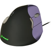 Evoluent Evoluent 4 piccolo destro, Mouse Nero/Viola, Mano destra, USB tipo A, 2600 DPI, Nero, Viola