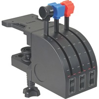 Logitech Flight Throttle Quadrant Nero, Blu, Rosso USB 2.0 Simulazione di Volo Analogico/Digitale PC, Valvola a farfalla Simulazione di Volo, PC, Analogico/Digitale, Cablato, USB 2.0, Nero, Blu, Rosso