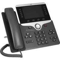 Cisco 8841 telefono IP Nero, Argento, Telefono VoIP Nero, IP Phone, Nero, Argento, Cornetta cablata, Scrivania/Parete, Digitale, 12,7 cm (5")