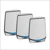 Netgear Orbi RBK853 AX6000 WiFi 6 Mesh System Banda tripla (2.4 GHz/5 GHz/5 GHz) Wi-Fi 6 (802.11ax) Grigio 4 Interno, Router di rete Grigio, Interno, Potenza, 525 m², Banda tripla (2.4 GHz/5 GHz/5 GHz), Wi-Fi 6 (802.11ax)
