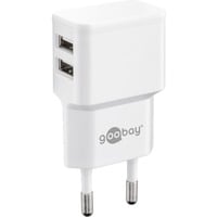 goobay 44952 Caricabatterie per dispositivi mobili Bianco Interno bianco, Interno, AC, 5 V, 2,4 A, Bianco