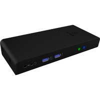 ICY BOX IB-DK2251AC Cablato USB 3.2 Gen 2 (3.1 Gen 2) Type-A Nero Nero, Cablato, USB 3.2 Gen 2 (3.1 Gen 2) Type-A, 3,5 mm, 10,100,1000 Mbit/s, Nero, 5 Gbit/s