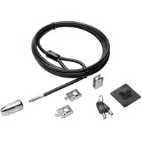 Kensington Kit di bloccaggio 2.0 per desktop e periferiche, Sicurezza Nero, 2,44 m, Kensington, Chiave, Acciaio al carbonio, Nero, Argento