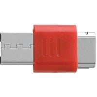 Kensington Lucchetto per porta USB con blocchi Nero/Argento, Chiave piatta, Nero, Rosso