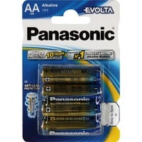 Panasonic LR6 4-BL Panasonic EVOLTA Batteria monouso Stilo AA Alcalino argento, Batteria monouso, Stilo AA, Alcalino, 1,5 V, 4 pz, Beige, Blu