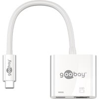 goobay 62110 replicatore di porte e docking station per notebook Cablato USB 3.2 Gen 1 (3.1 Gen 1) Type-C Bianco bianco, Cablato, USB 3.2 Gen 1 (3.1 Gen 1) Type-C, Bianco, 60 Hz, HDMI, USB 3.2 Gen 1 (3.1 Gen 1) Type-C, Acrilonitrile butadiene stirene (ABS), Cloruro di polivinile (PVC)