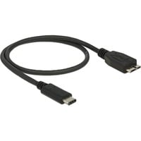 DeLOCK 0.5m USB3.1 C - MicroUSB3.1 B cavo USB 0,5 m USB 3.2 Gen 2 (3.1 Gen 2) USB C Micro-USB B Nero, Adattatore Nero, 0,5 m, USB C, Micro-USB B, USB 3.2 Gen 2 (3.1 Gen 2), Maschio/Maschio, Nero