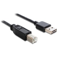 DeLOCK 0.5m, USB2.0-A/USB2.0-B cavo USB 0,5 m USB A USB B Nero Nero, USB2.0-A/USB2.0-B, 0,5 m, USB A, USB B, USB 2.0, Maschio/Maschio, Nero