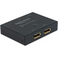 DeLOCK 11478 convertitore video 7680 x 4320 Pixel, Interruttore di DisplayPort Nero, 7680 x 4320 Pixel, 7680 x 4320 Pixel, 30 Hz, 7680 x 4320 Pixel, Nero, Metallo