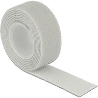 DeLOCK 18278 Velcro Grigio 1 pz, Fascette ferma-cavo grigio, Grigio, 20 mm, 1 m, 1 pz, Sacchetto di politene
