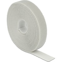 DeLOCK 18280 Velcro Grigio 1 pz, Fascette ferma-cavo grigio, Grigio, 20 mm, 5 m, 1 pz, Sacchetto di politene