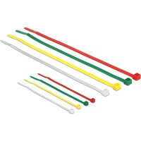 DeLOCK 18628 fascetta Nylon Verde, Rosso, Trasparente, Giallo 200 pezzo(i), Fascette ferma-cavo Nylon, Verde, Rosso, Trasparente, Giallo, 200 pezzo(i)