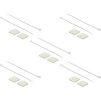 DeLOCK 18678 supporto per fascette Bianco Nylon 10 pezzo(i) bianco, Bianco, Nylon, 10 pezzo(i)
