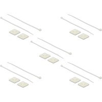 DeLOCK 18678 supporto per fascette Bianco Nylon 10 pezzo(i), Fascette ferma-cavo bianco, Bianco, Nylon, 10 pezzo(i)