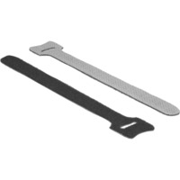 DeLOCK 18686 Velcro Nero 10 pz, Fascette ferma-cavo Nero, Nero, 12 mm, 150 mm, 10 pz