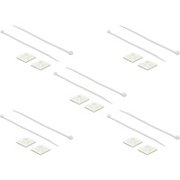 DeLOCK 18834 supporto per fascette Bianco Nylon 10 pezzo(i), Fascette ferma-cavo bianco, Bianco, Nylon, 10 pezzo(i)