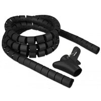 DeLOCK 18838 cavo proiettore Canalina per protezione cavi da pavimento Nero, Tubo cavo Nero, Canalina per protezione cavi da pavimento, Nero, Polietilene, 2,5 m, 3 cm