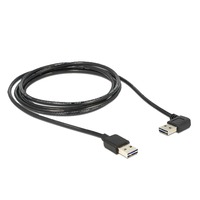 1m USB 2.0 A m/m 90 cavo USB USB A Nero
