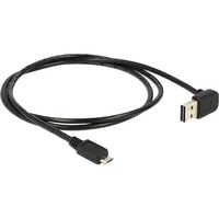 1m, USB 2.0-A - USB 2.0 micro-B cavo USB USB A Micro-USB B Nero